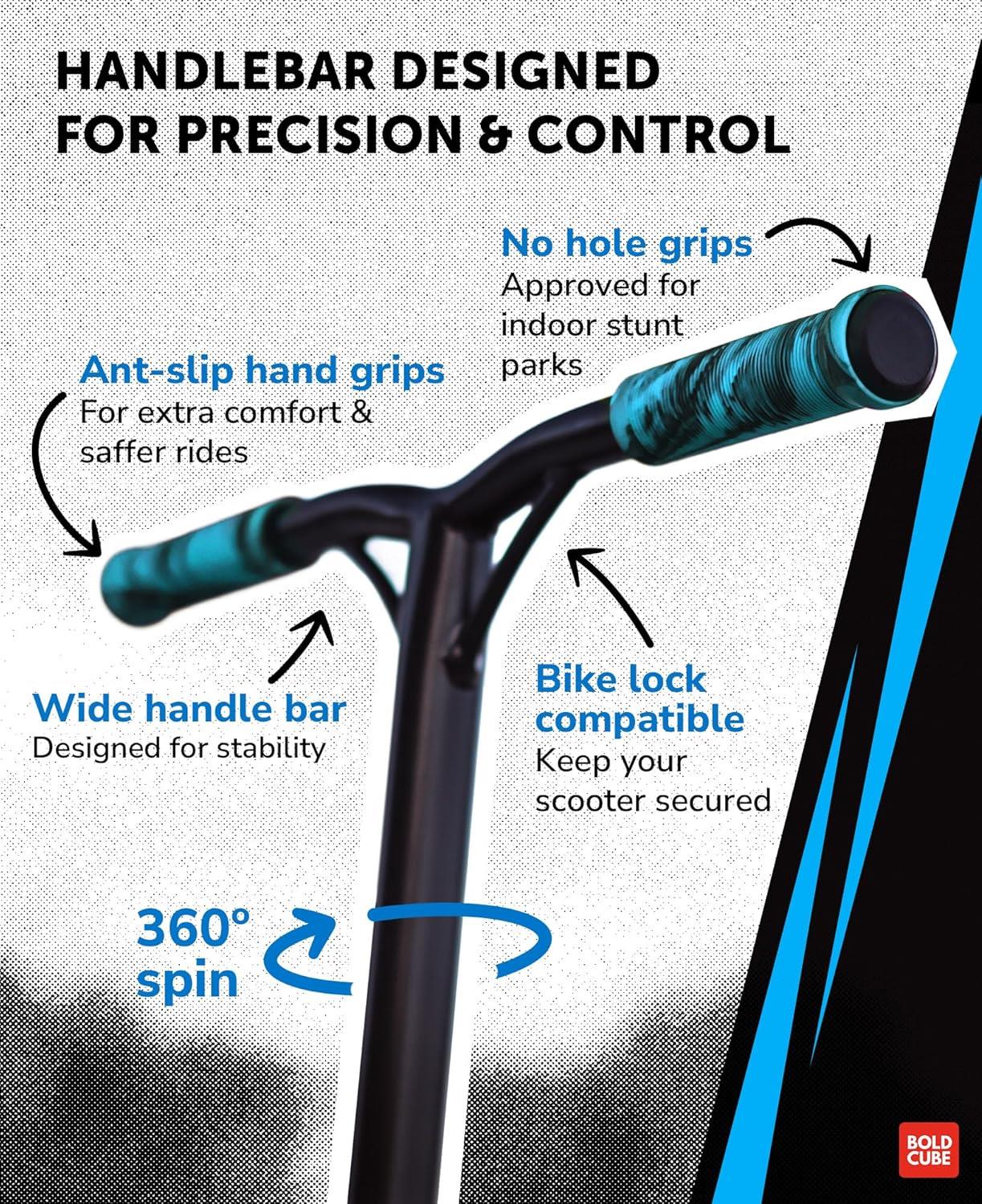 Boldcube Deluxe Stunt Scooter - Light Water