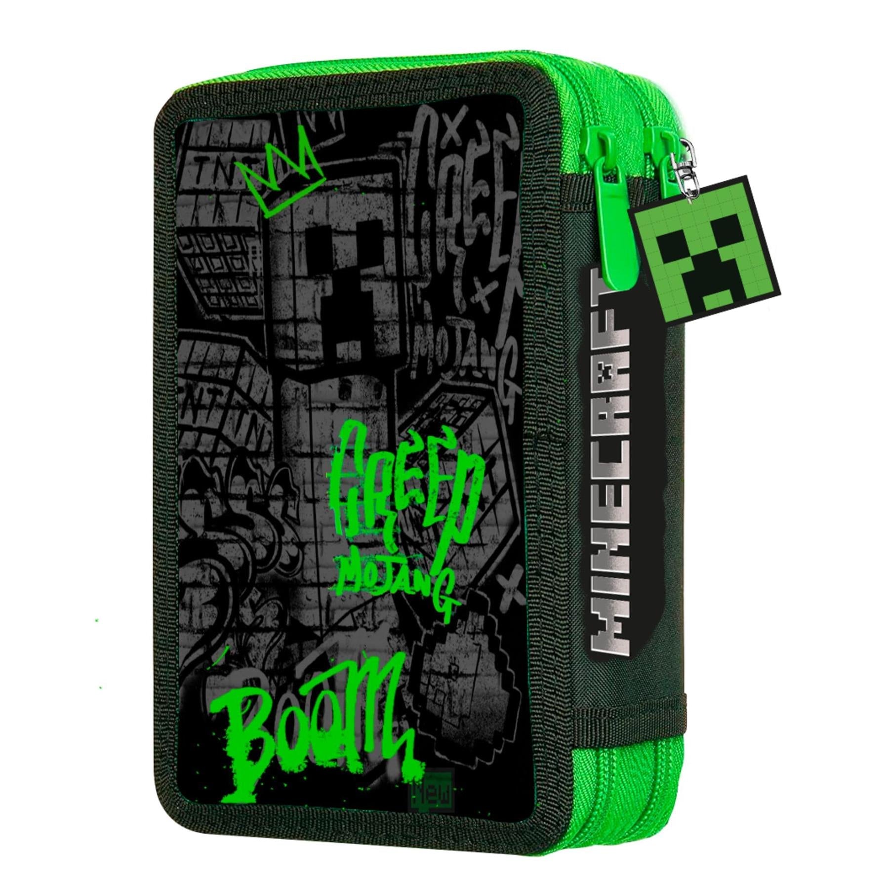 Minecraft 2 Zip Stationery Filled Pencil Case