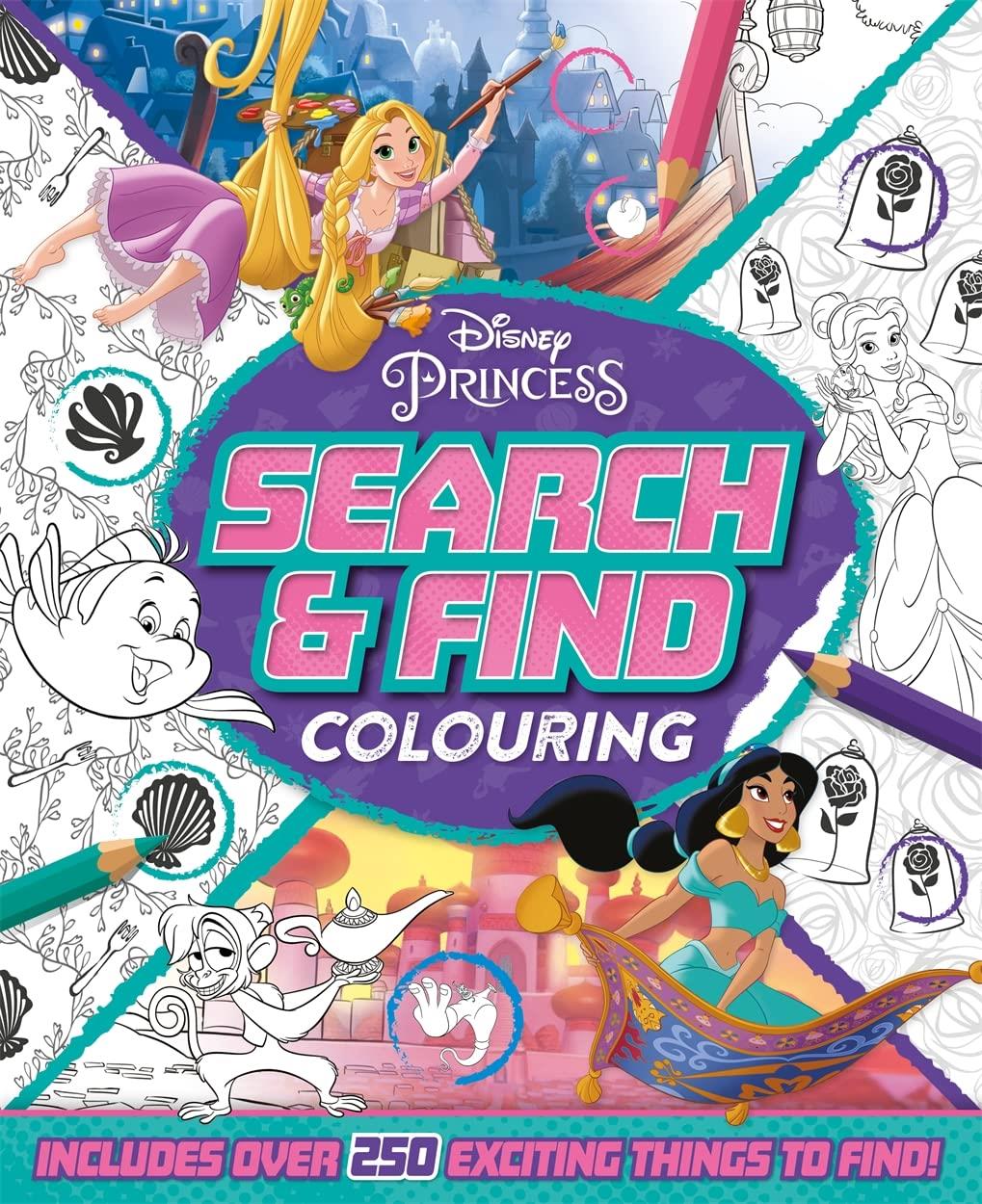 Disney Princess Search & Find Colouring Book