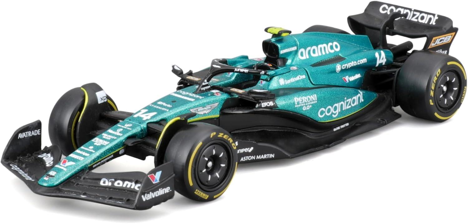 Bhurago Formula 1 1:43 Die-Cast Scale Race Car - Aston Martin