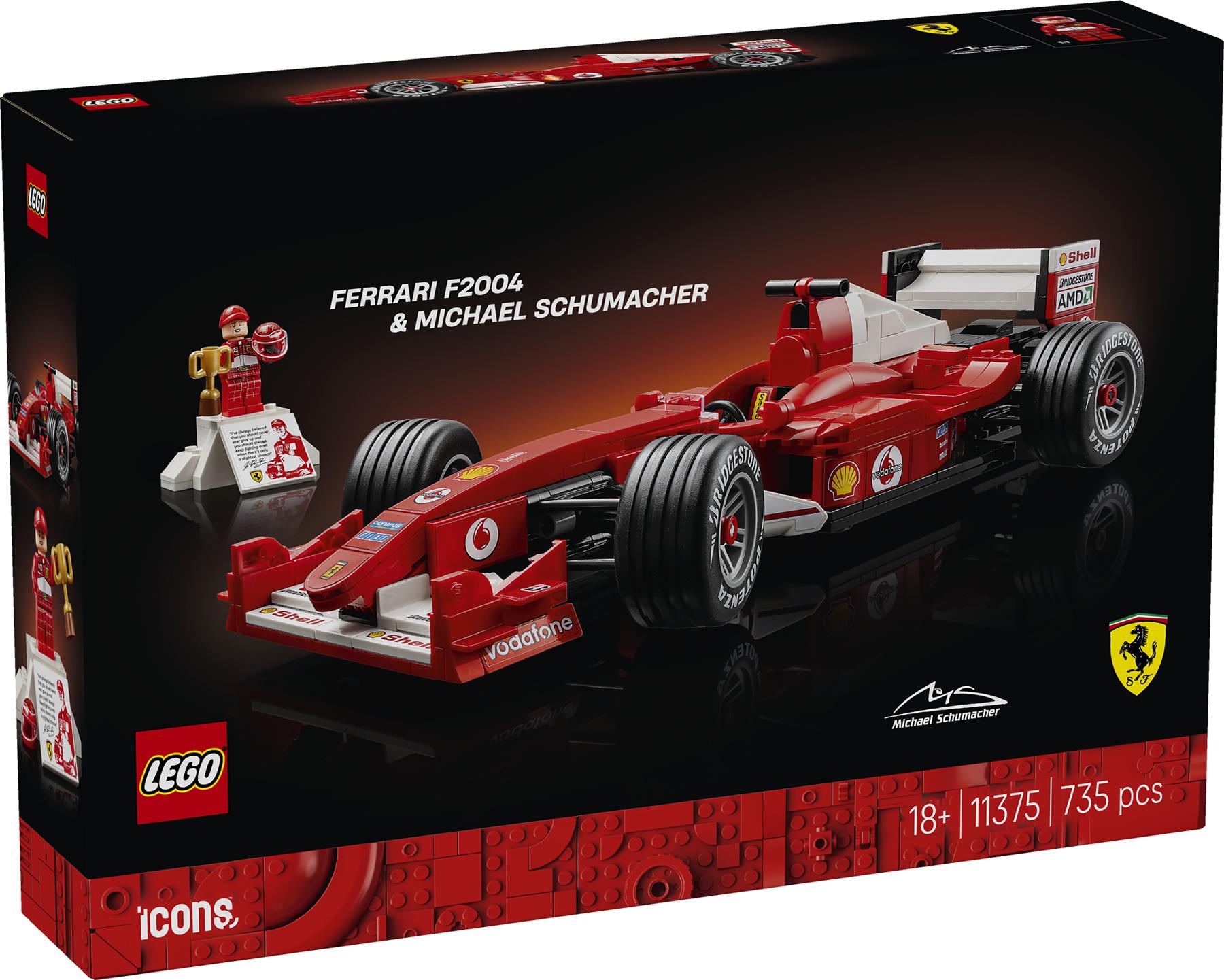 LEGO Icons Ferrari F2004 & Michael Schumacher 11375