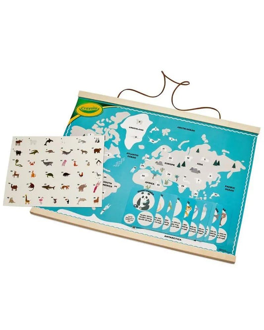 Crayola Animal World Map Sticker Book