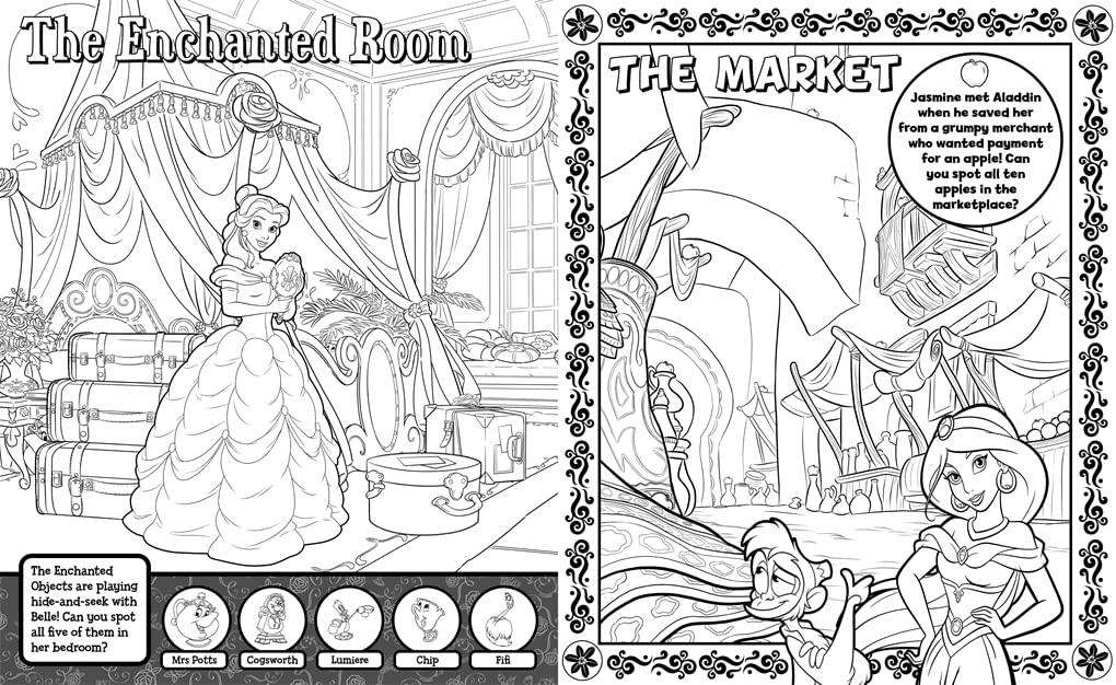 Disney Princess Search & Find Colouring Book