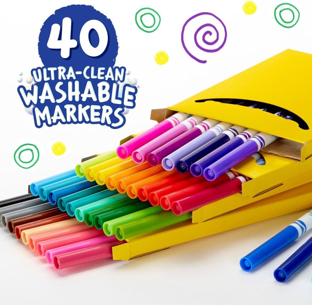 Crayola Ultra Clean Washable Markers - 40 Pack