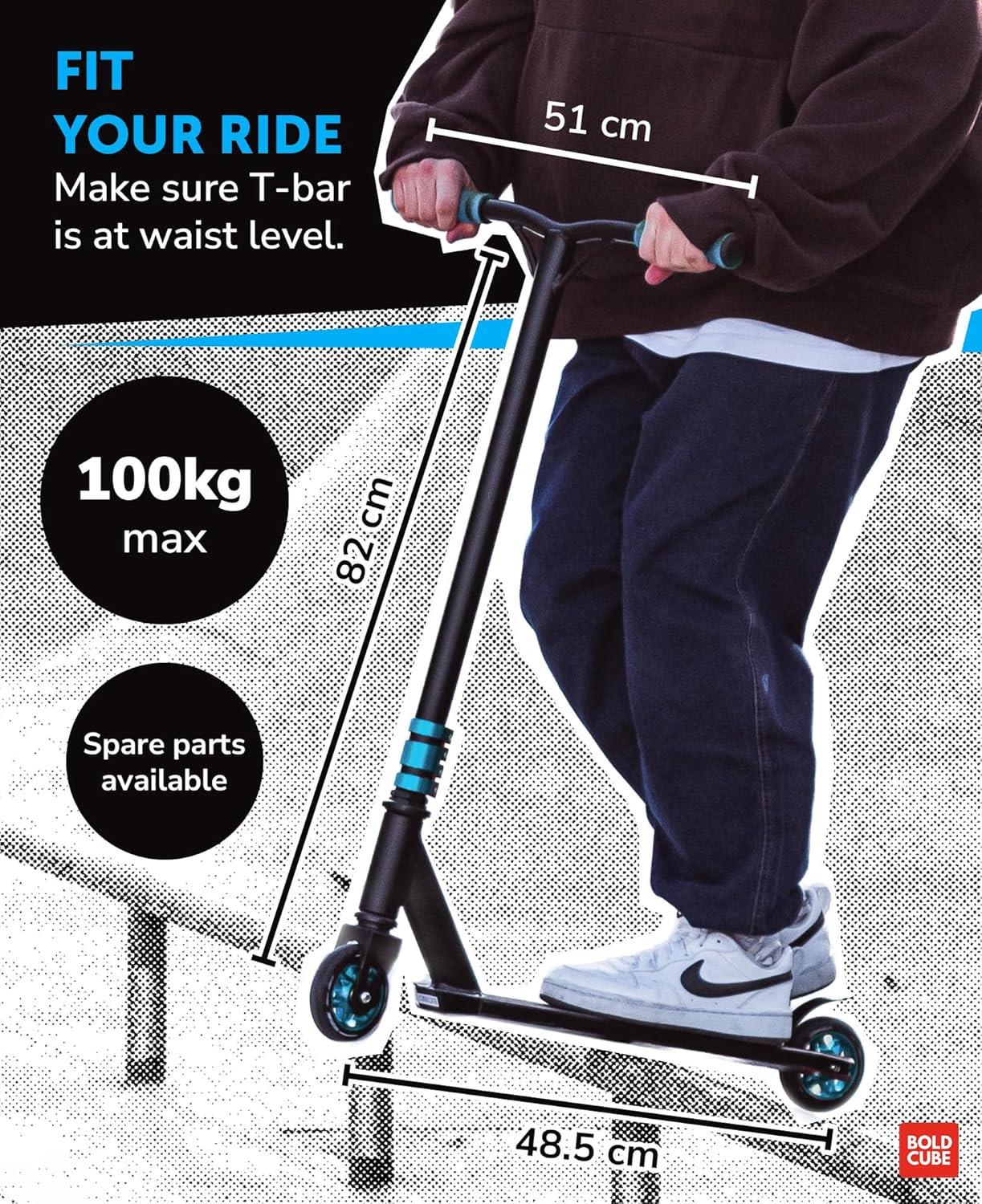 Boldcube Deluxe Stunt Scooter - Light Water