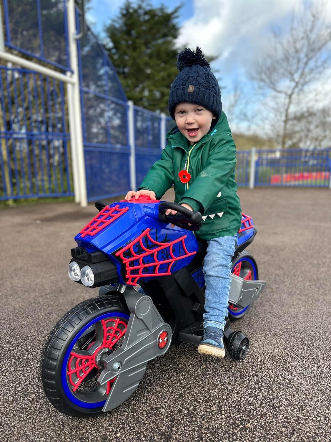 Huffy Spider-Man Battery-Operated Motorcycle Bike