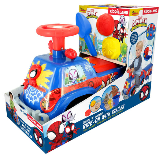 Spidey and His Amazing Friends Lights 'n' Sounds Ride On with Trailer