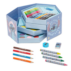 Disney Stitch Deluxe 52-Piece Hexagonal Art Set