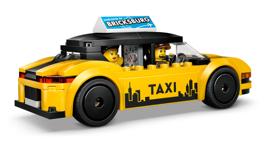 LEGO City Yellow Taxi Toy Model Car Kit 60487
