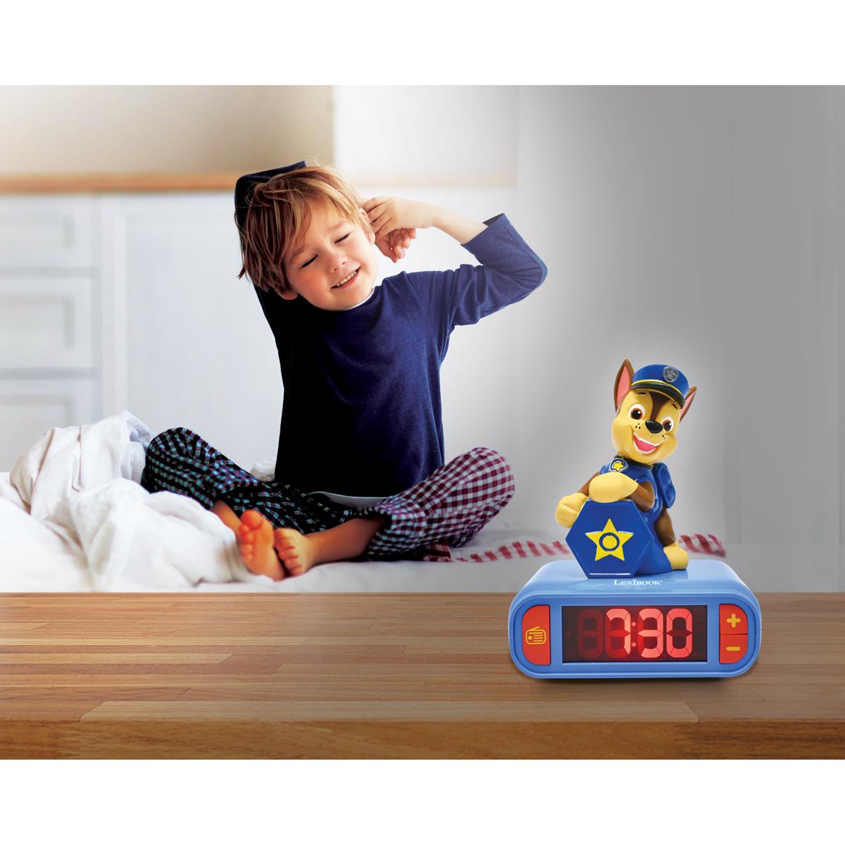 PAW Patrol Chase Night Light Alarm Clock With Sounds
