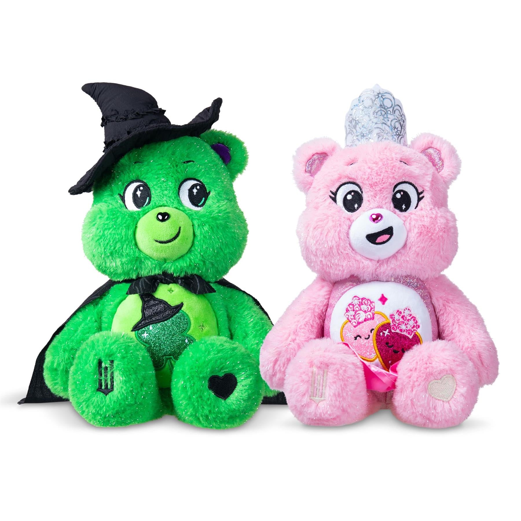 Care Bears Wicked Movie Plush - Love-a-Lot Bear as Glinda & Good Luck Bear as Elphaba