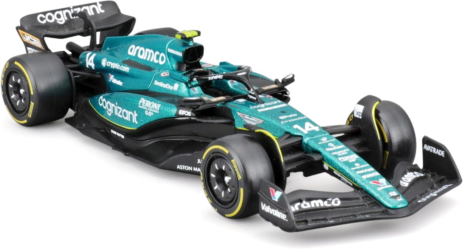 Bhurago Formula 1 1:43 Die-Cast Scale Race Car - Aston Martin
