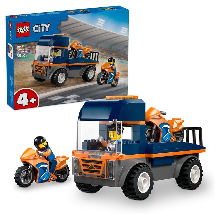 LEGO City Motorcycle Transporter Truck Toy 60491