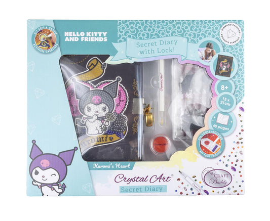 Hello Kitty and Friends Kuromi Crystal Art Secret Diary