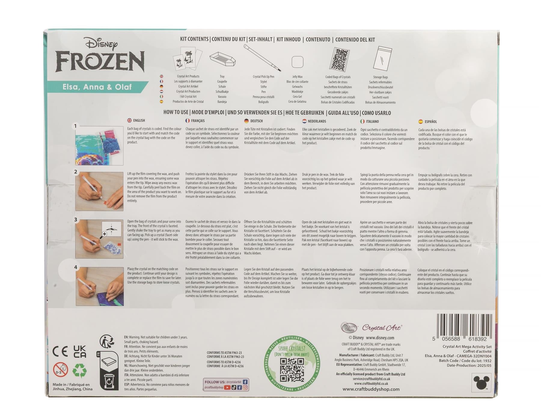 Disney Frozen Elsa & Anna Crystal Art Mega Activity Set