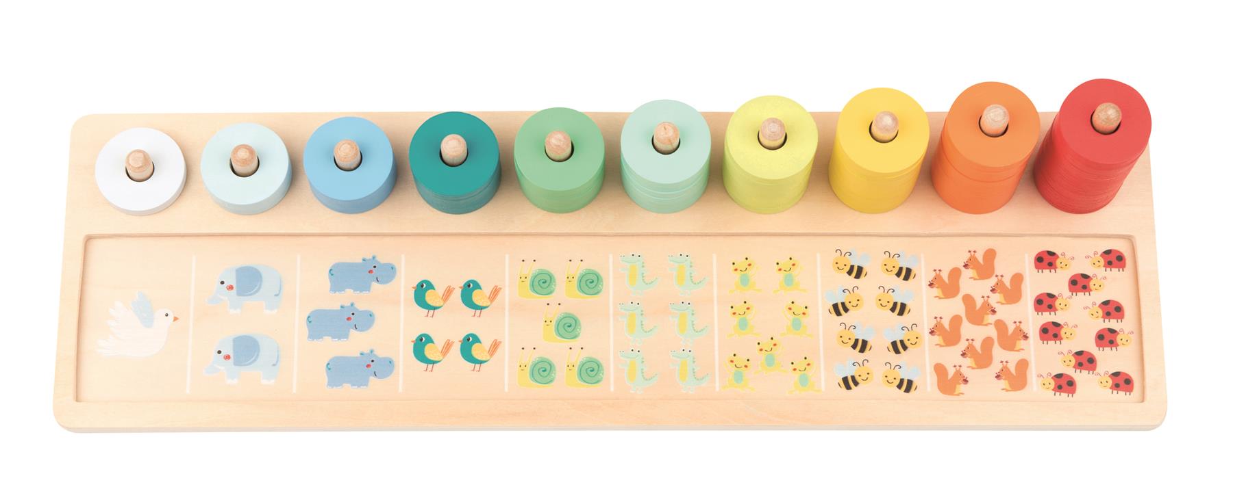 Lelin Wooden 1-10 Counting and Matching Board