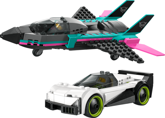 LEGO City Jet vs Car Toy Vehicle Model Kit 60489