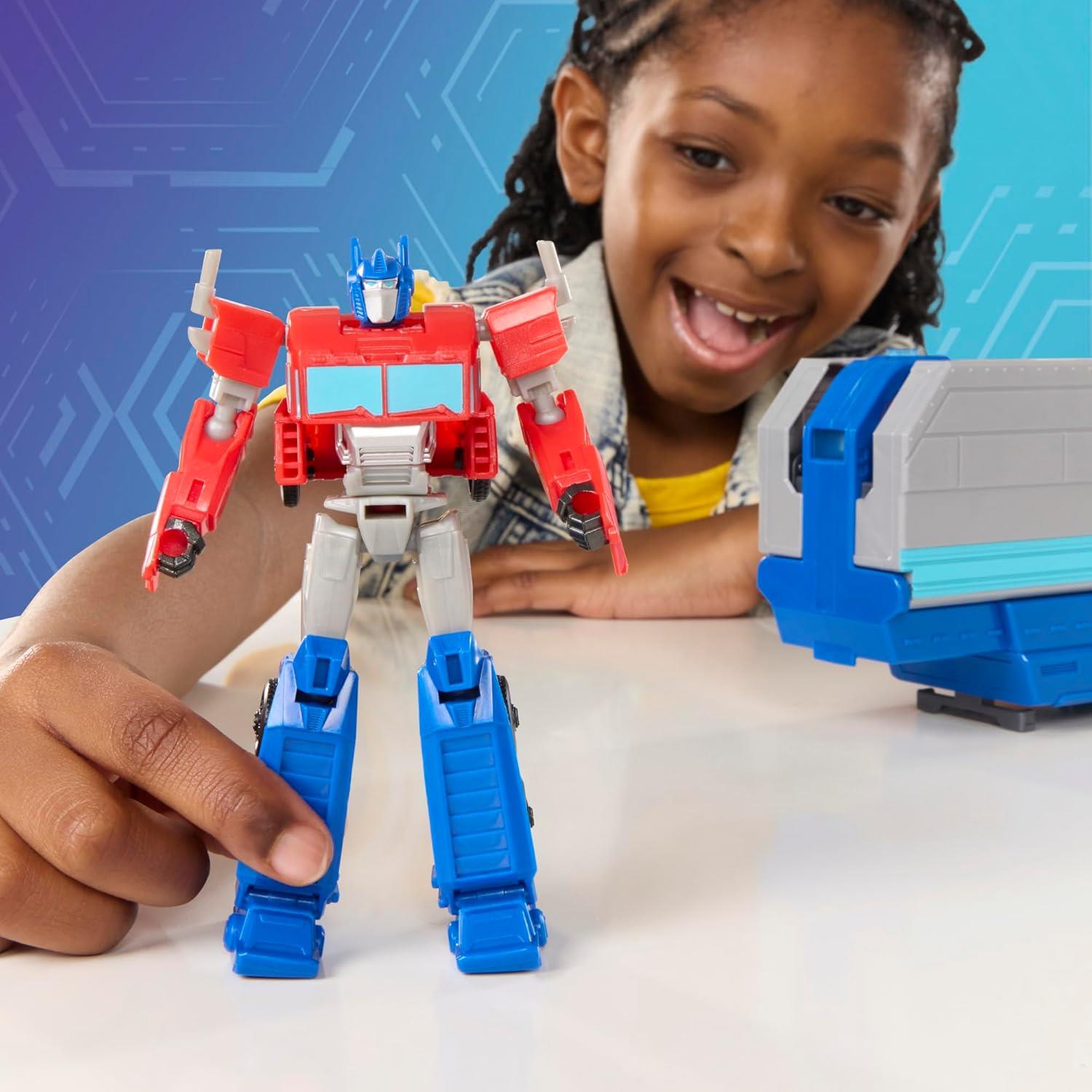 Transformers EarthSpark Optimus Prime Battle Trailer Playset