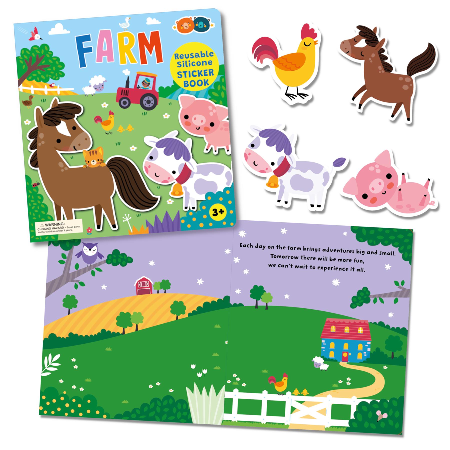 Silicone Sticker Book - Farm