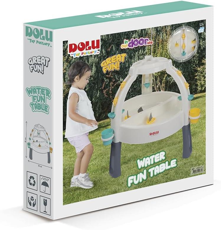 Dolu 3-in-1 Sand & Water Activity Table - White/Gray