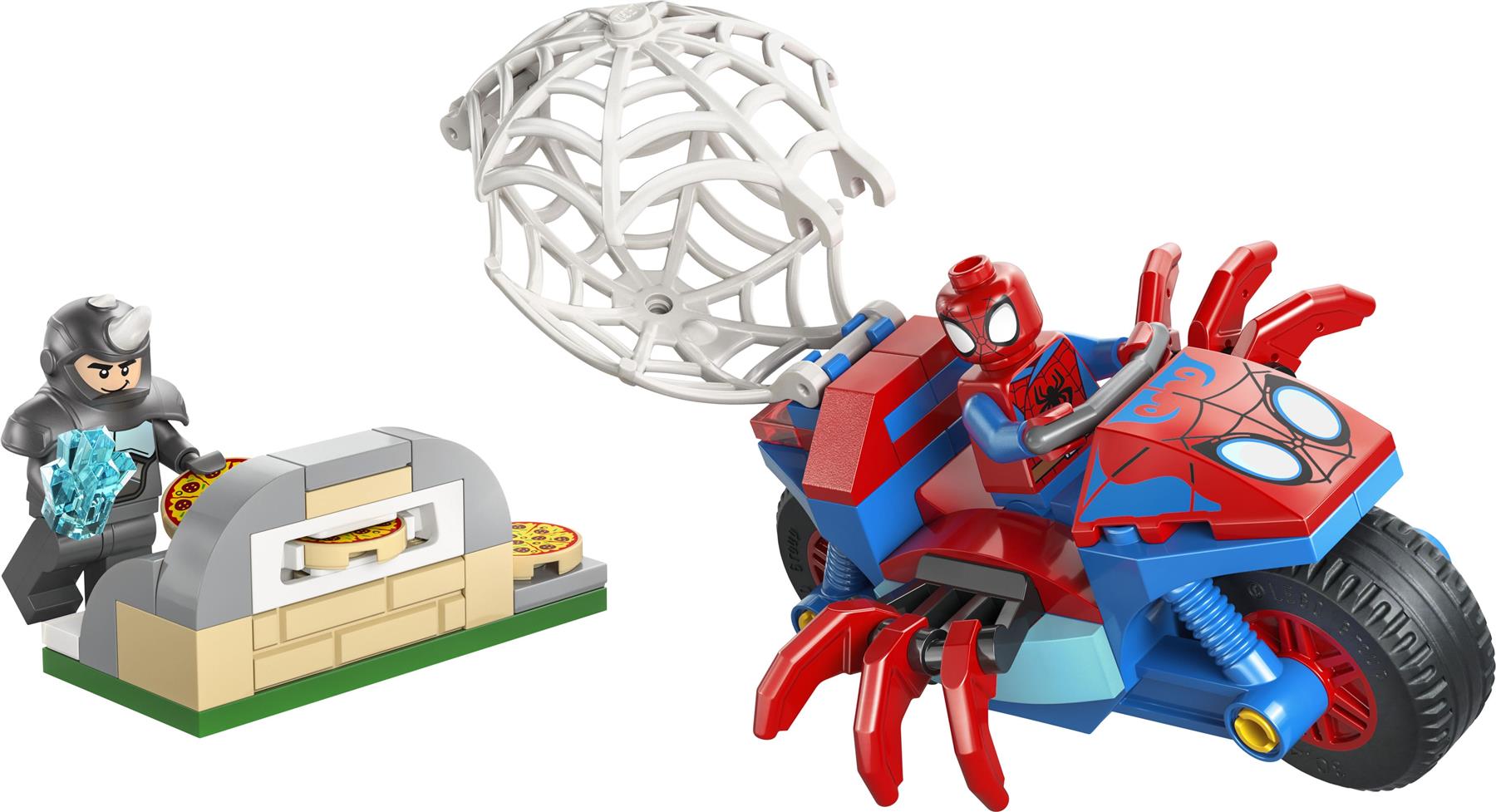 LEGO Marvel Spidey on his Motorcycle vs. Rhino 11206