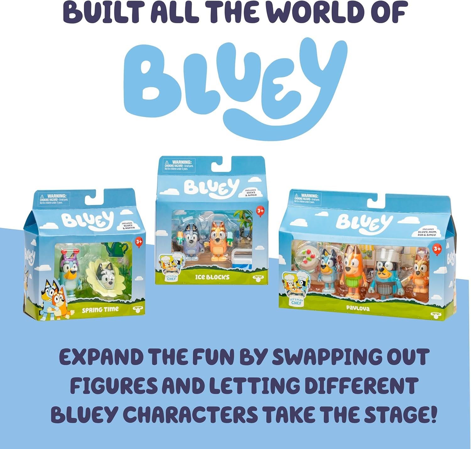 Bluey Wedding Time Figure Pack 4 Character Figures Playset
