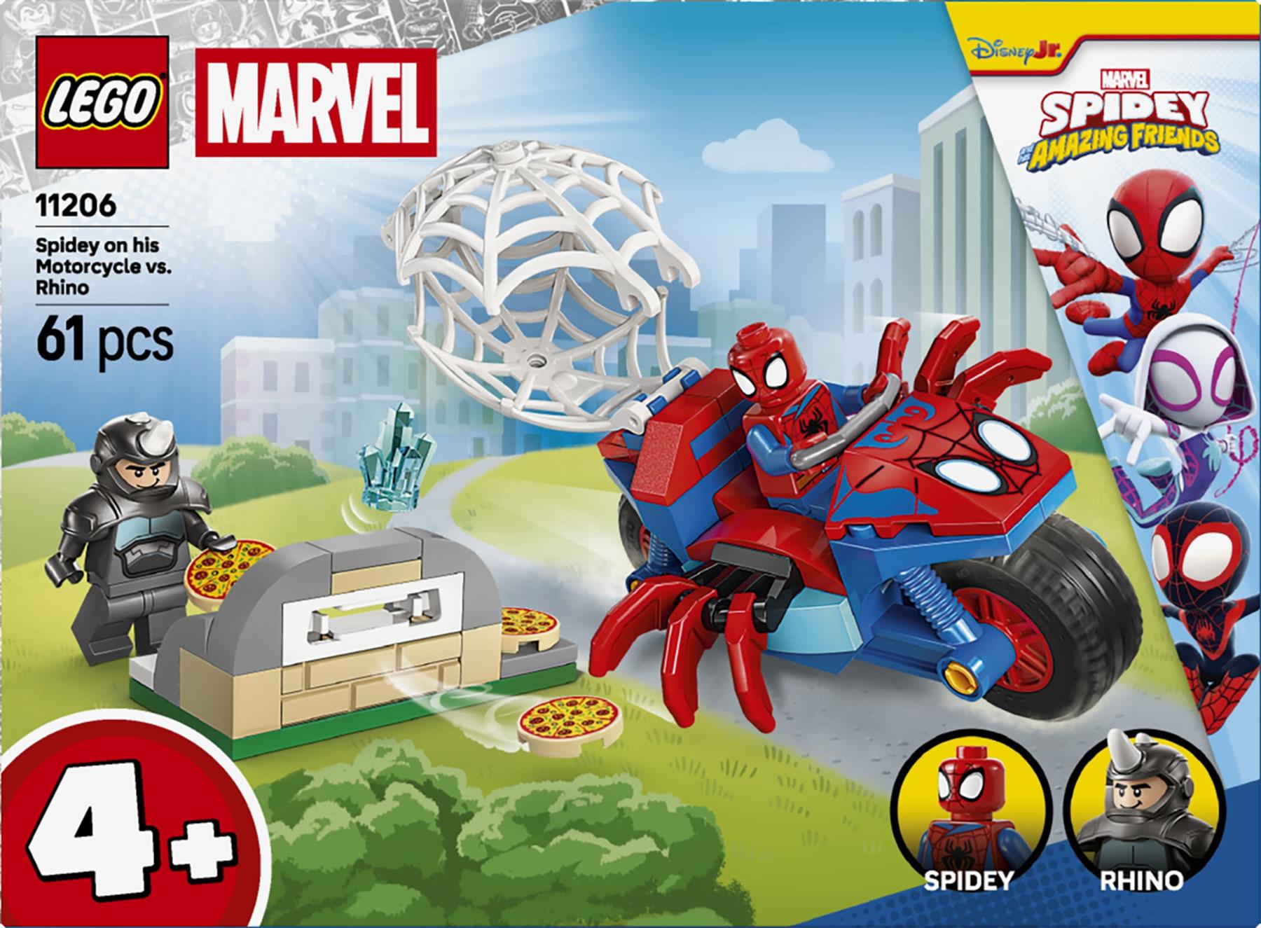 LEGO Marvel Spidey on his Motorcycle vs. Rhino 11206