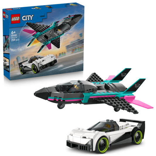 LEGO City Jet vs Car Toy Vehicle Model Kit 60489