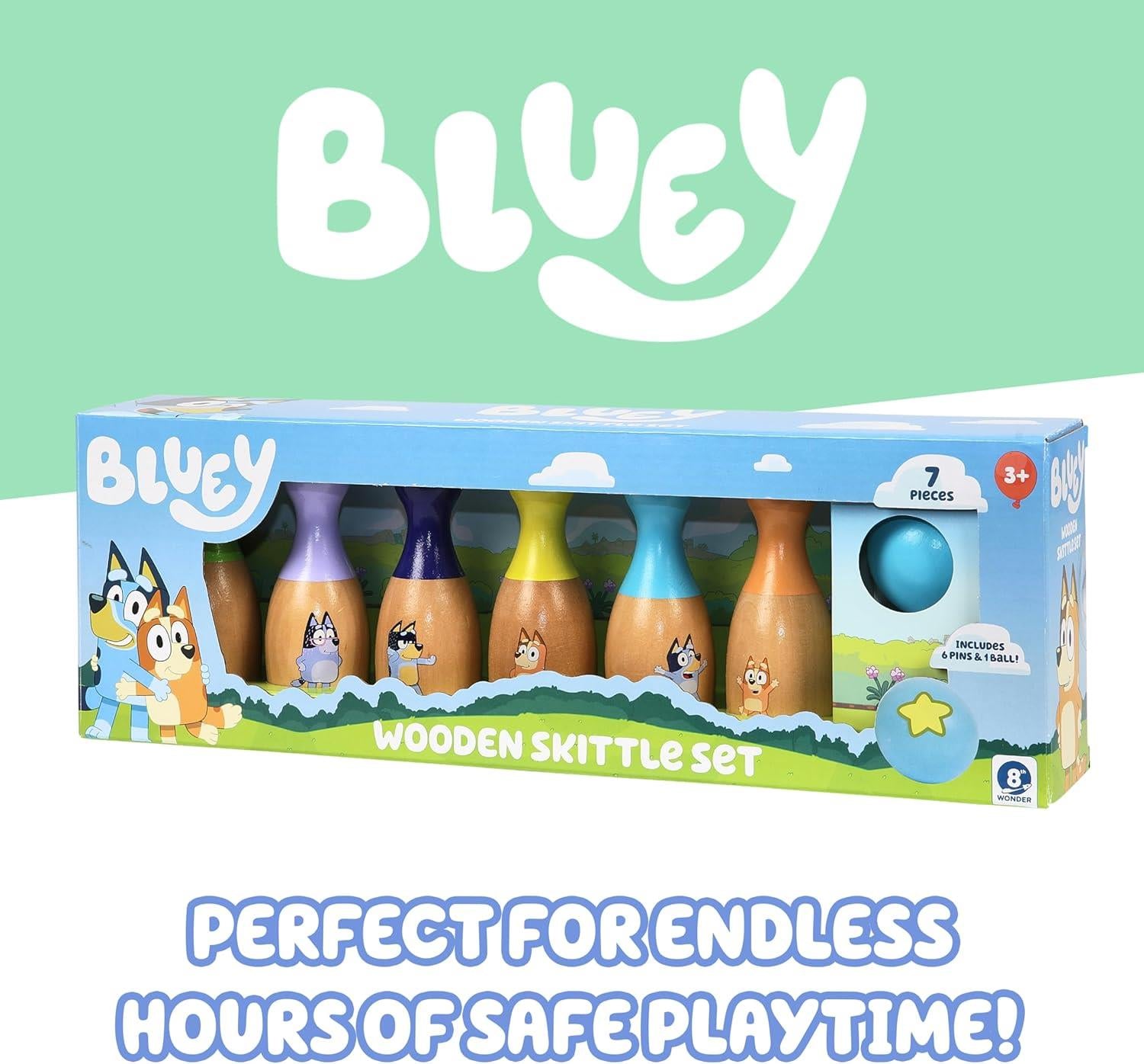 Bluey Wooden Skittles