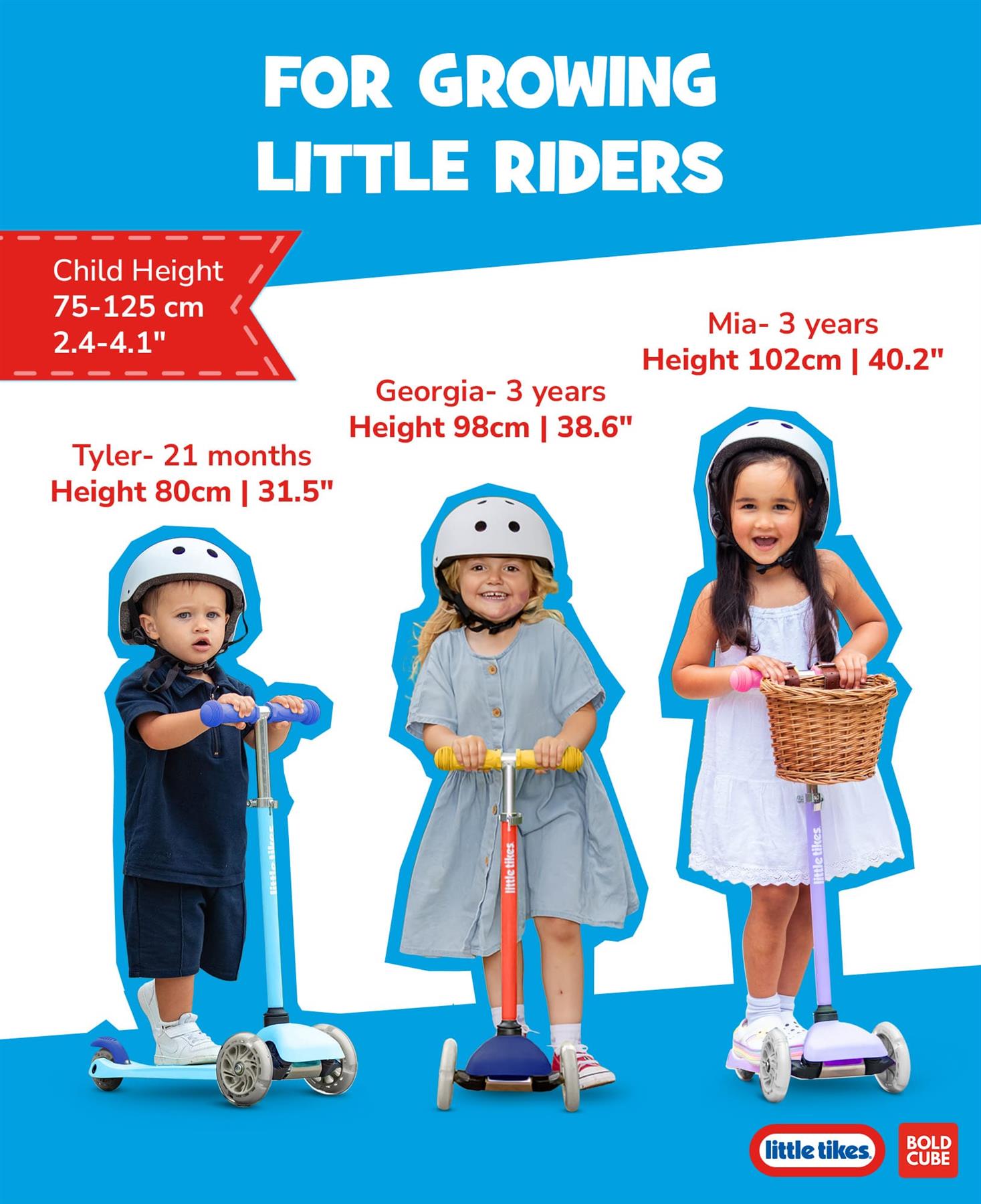 Little Tikes Kids 3 Wheel Scooter - Purple & Pink
