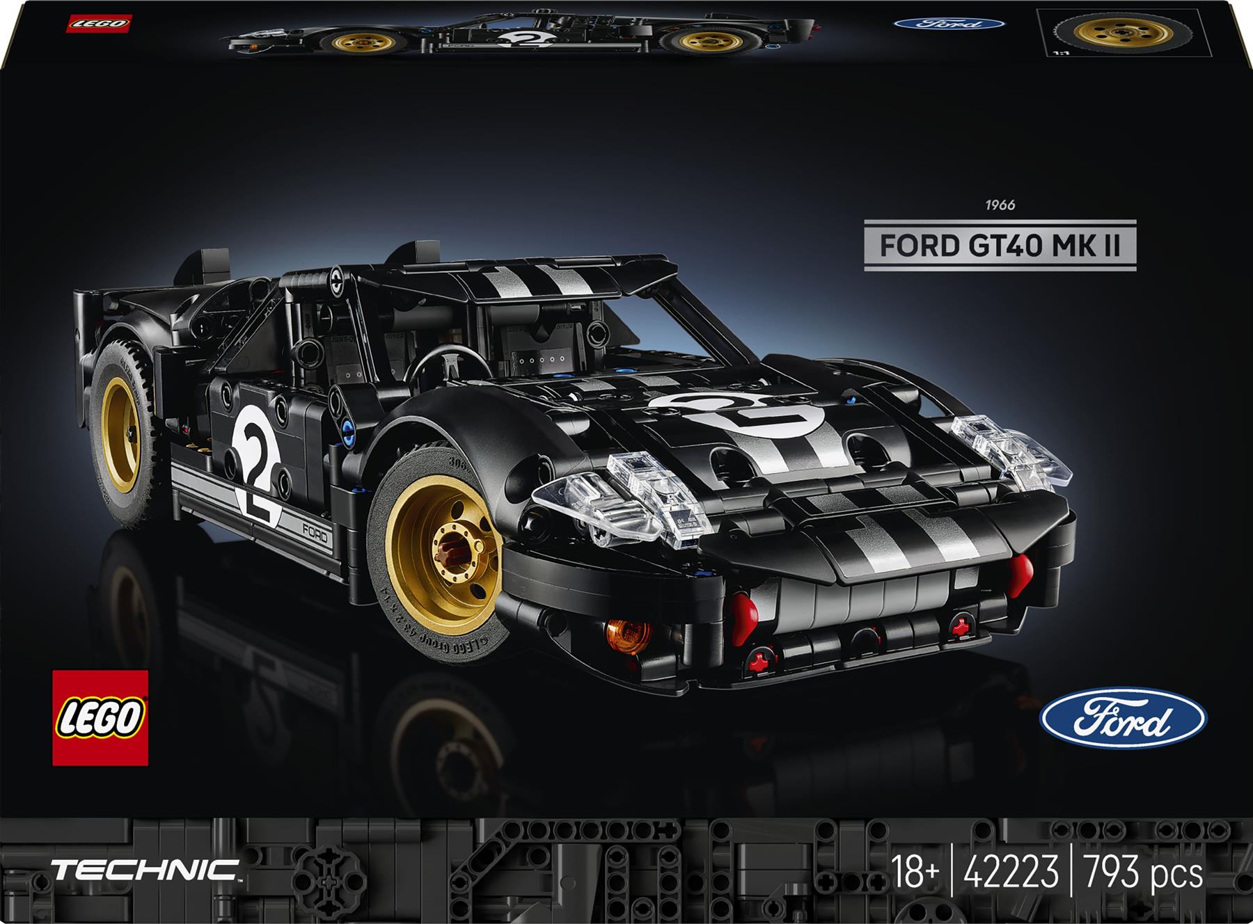 LEGO Technic 1966 Ford G T40 MKII Race Car 42223