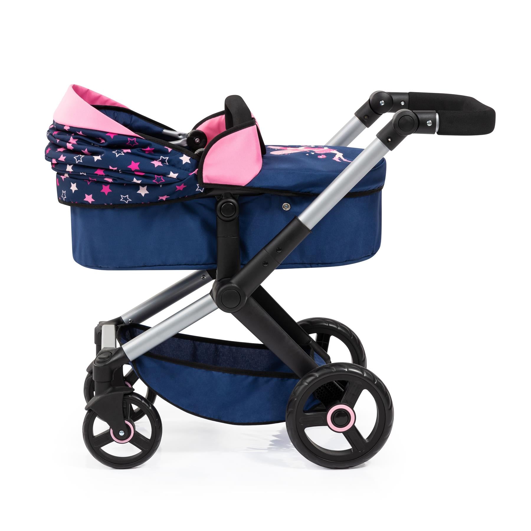 Bayer Doll Pram Xeo - Navy & Pink
