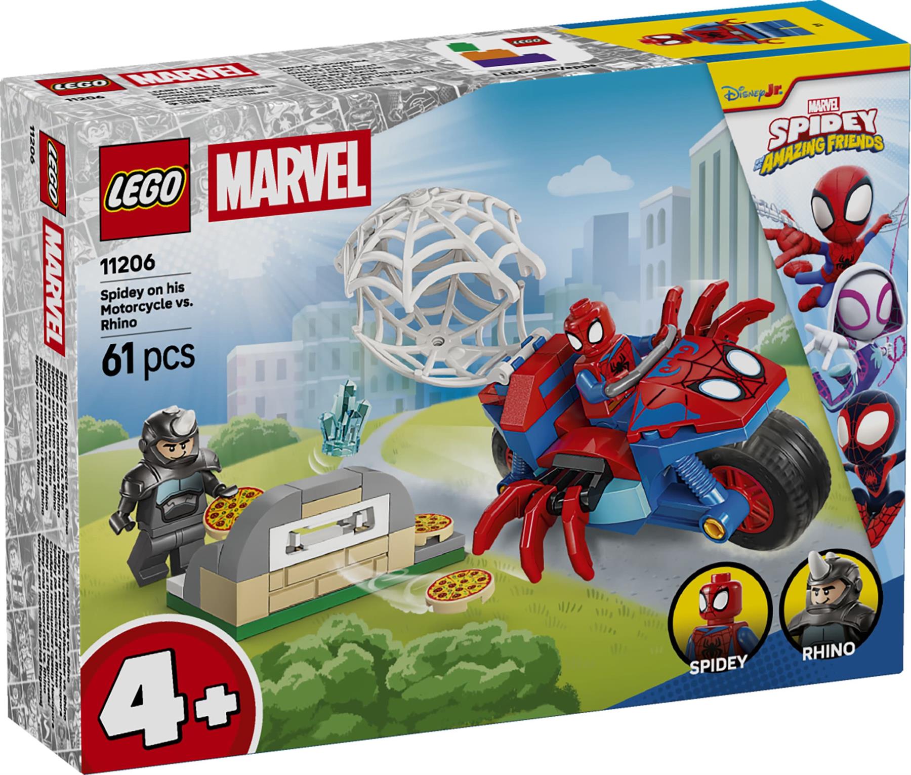 LEGO Marvel Spidey on his Motorcycle vs. Rhino 11206