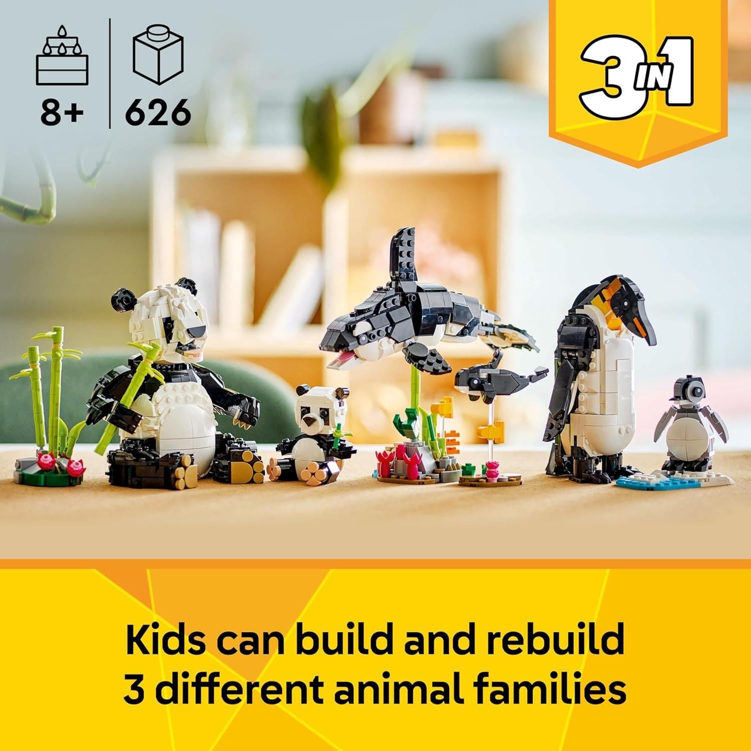 LEGO Creator 3-in-1 Wild Animals Panda Family 31165