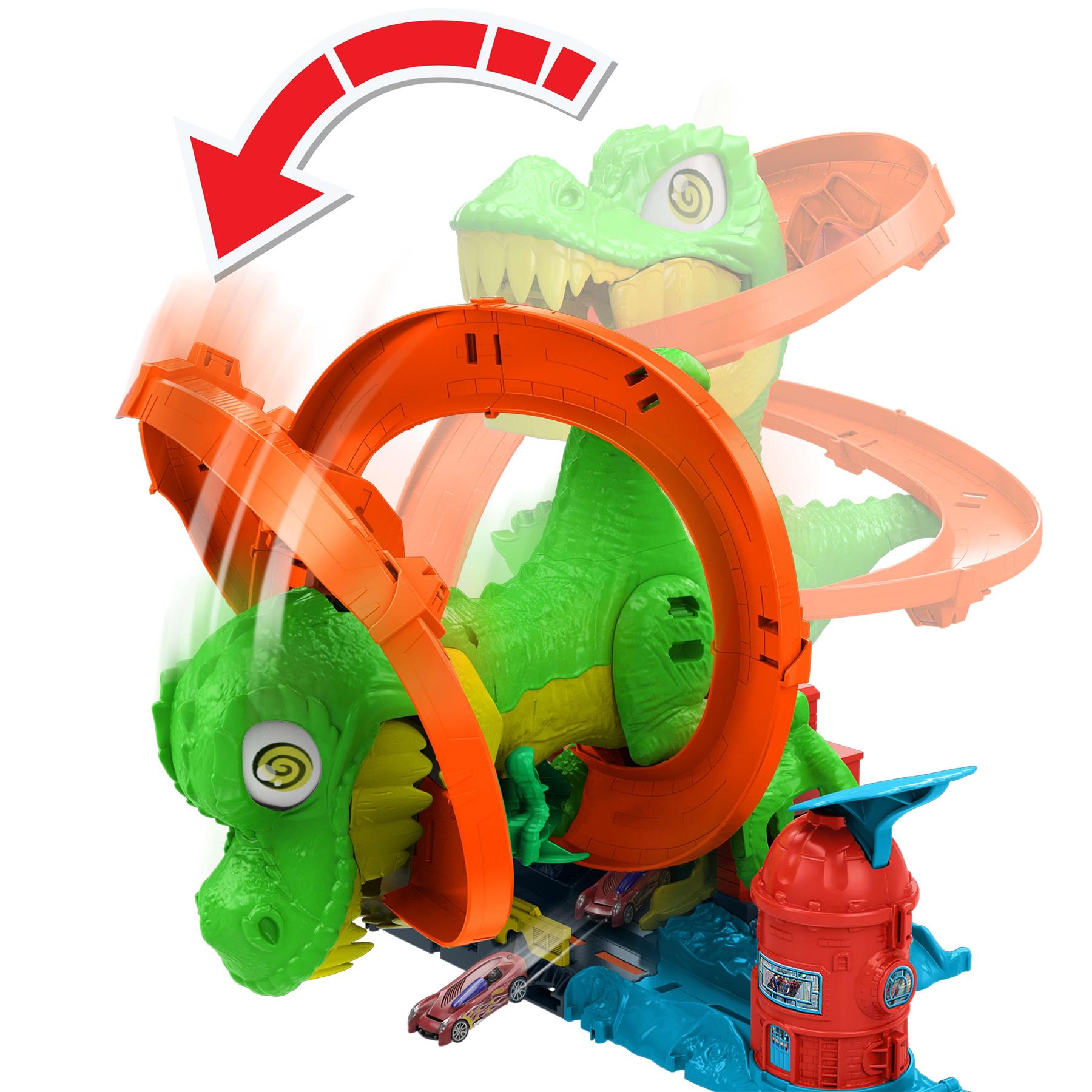 Hot Wheels T-Rex Blaze Battle Race Track