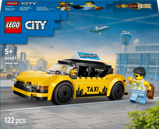 LEGO City Yellow Taxi Toy Model Car Kit 60487