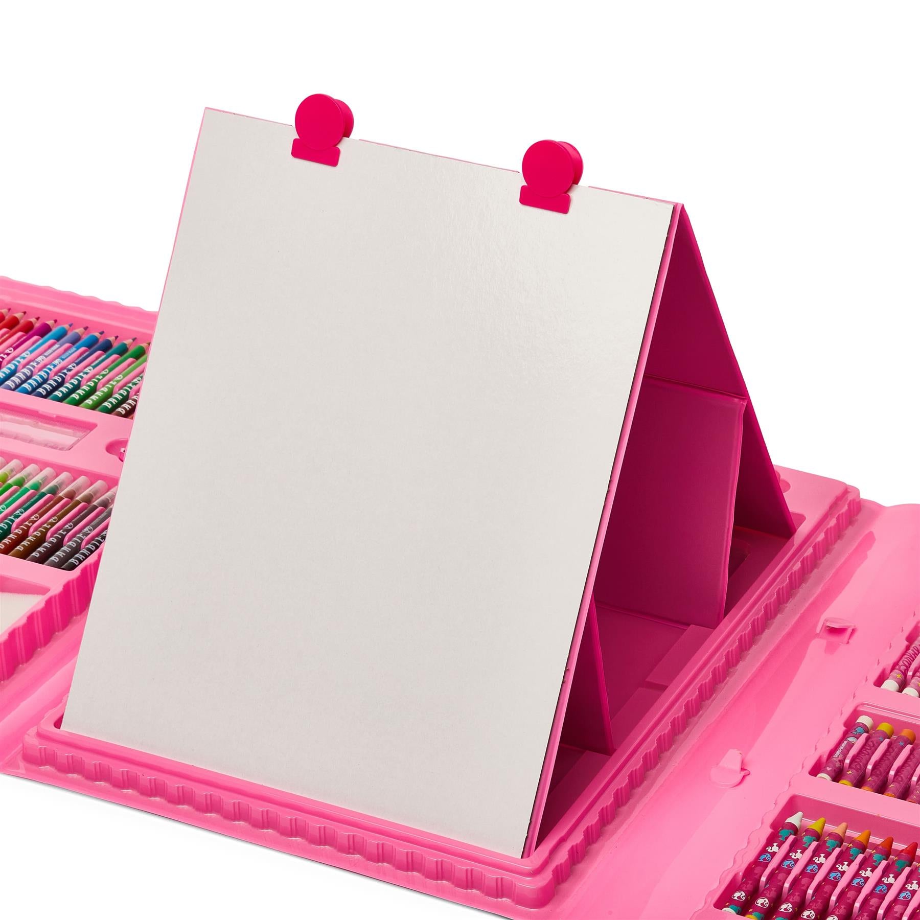 Barbie 162 Piece Childrens Easel Set with Whiteboard, Chalkboard & Accessories