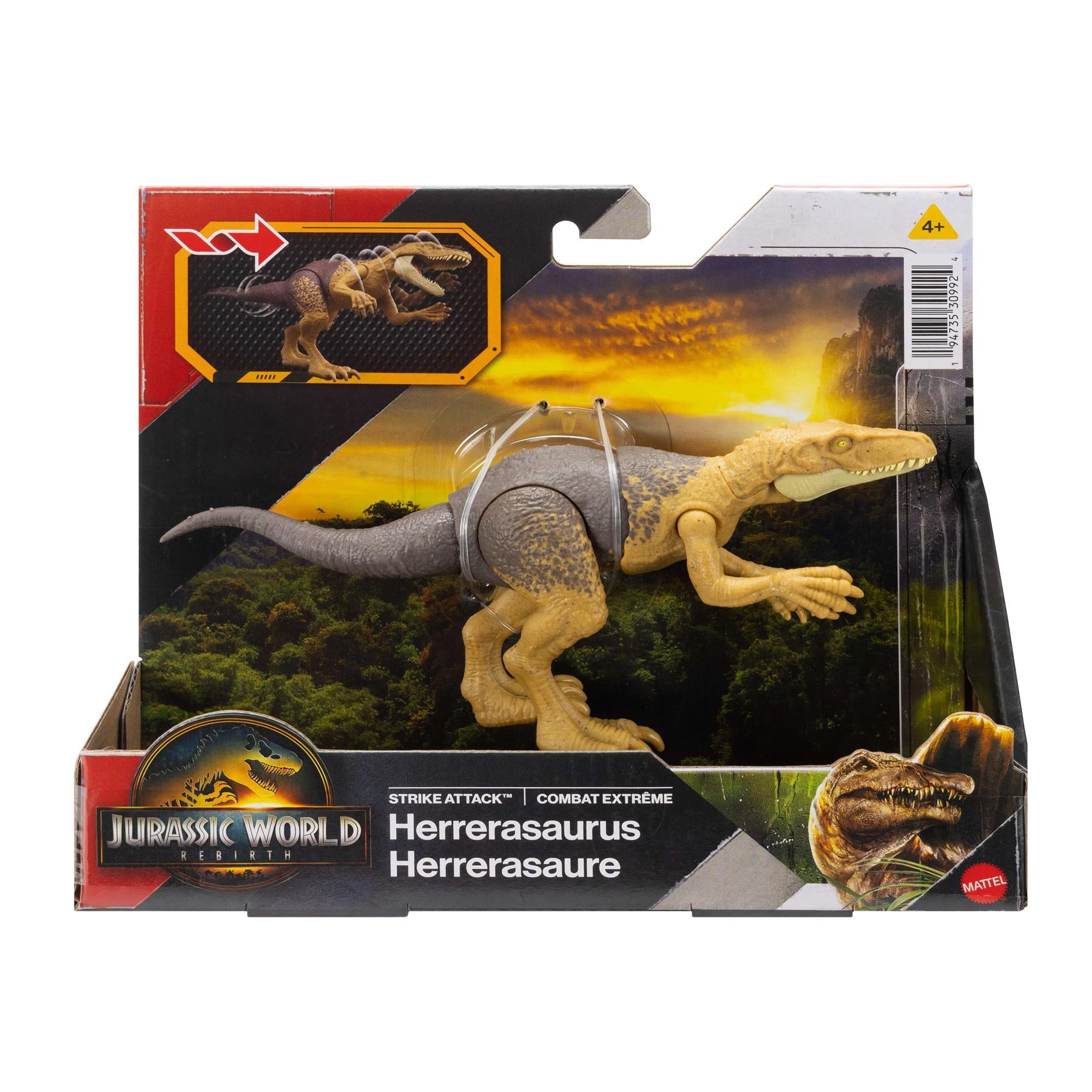 Jurassic World Rebirth Strike Attack Dinosaur Toy - Herrerasaurus