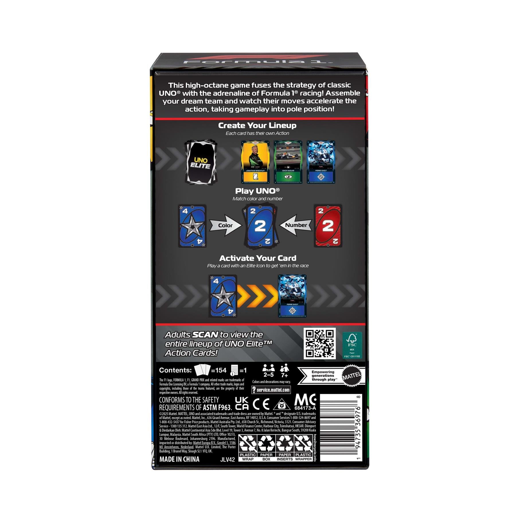 UNO Elite Formula 1 2025 Core Edition Starter Pack