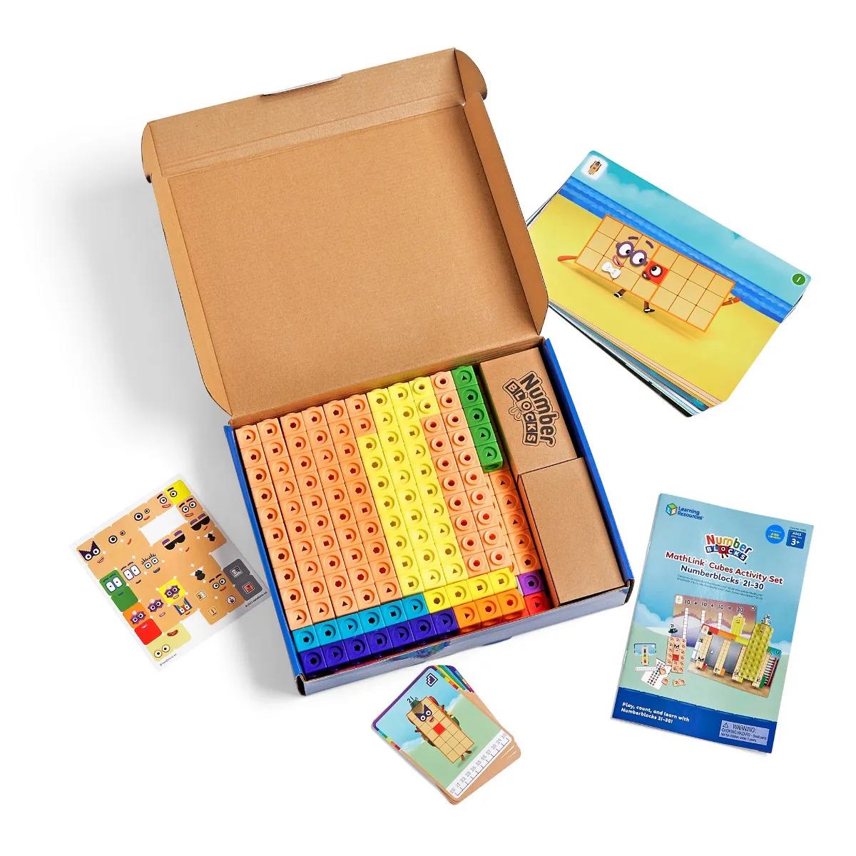 Learning Resources Numberblocks MathLink Cubes 21-30 Activity Set