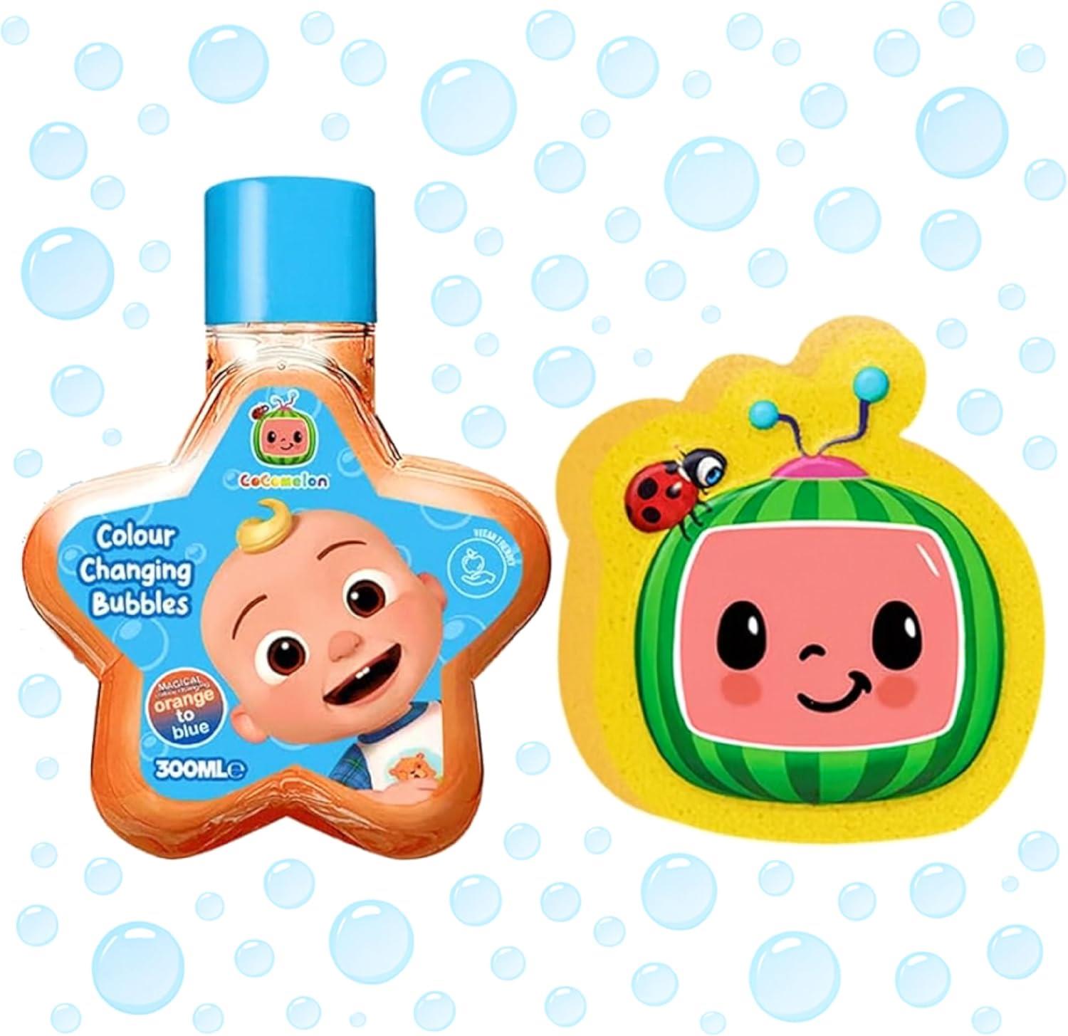 Cocomelon 350ml Bubble Bath & Bath Sponge Set