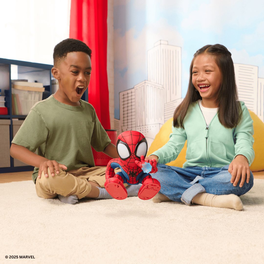 Marvel Spidey and His Amazing Friends Amazing Flip Spidey 12 Inch Animatronic Plush