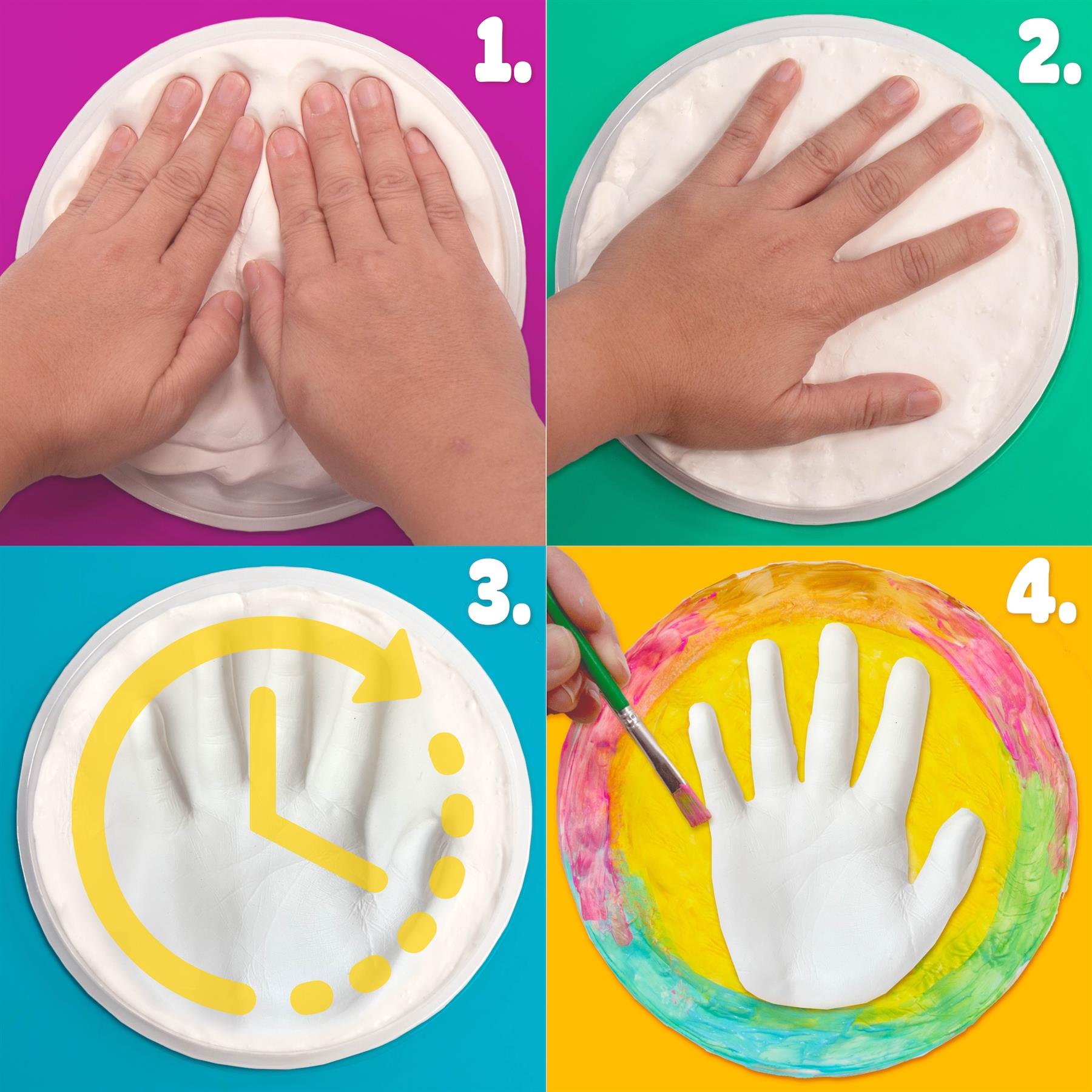 Play-Doh Air Dry Clay Handprint Stone