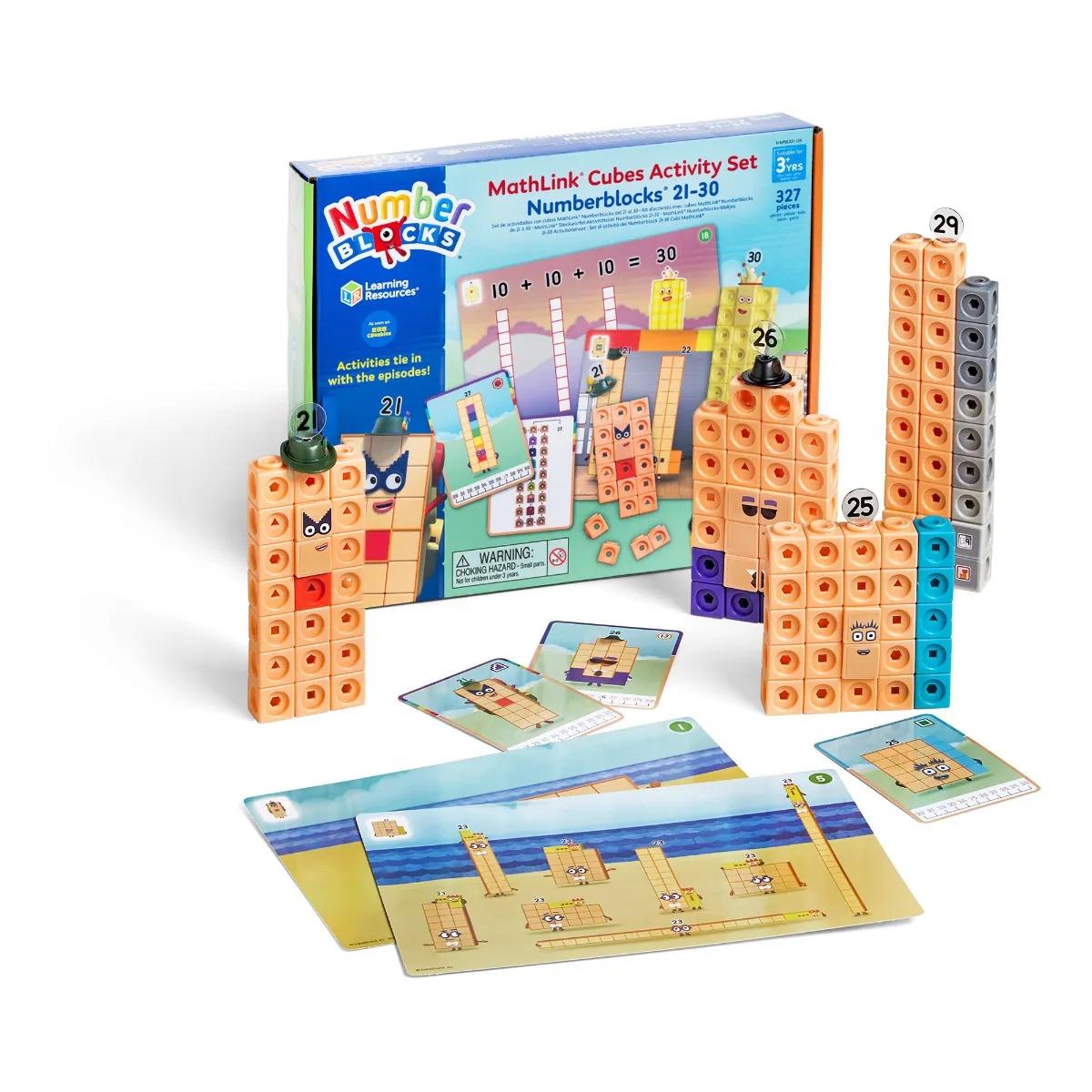 Learning Resources Numberblocks MathLink Cubes 21-30 Activity Set