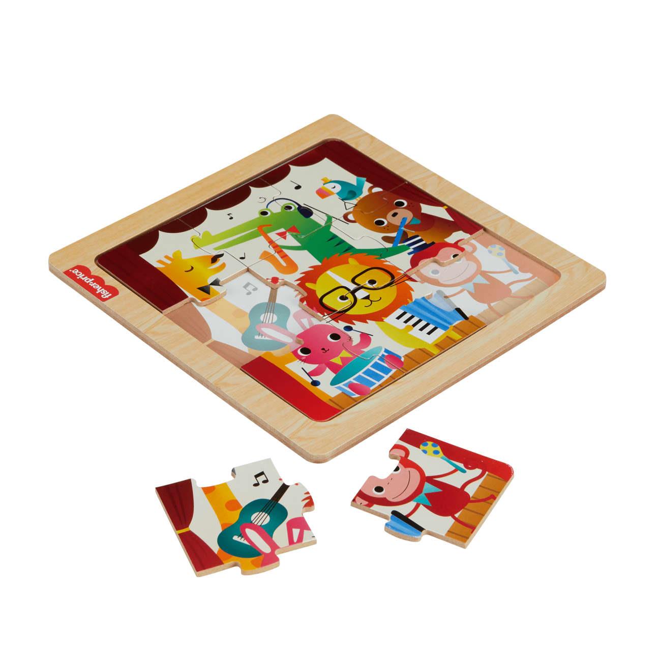 Fisher-Price Wooden Musical Jigsaw Puzzle Assortment