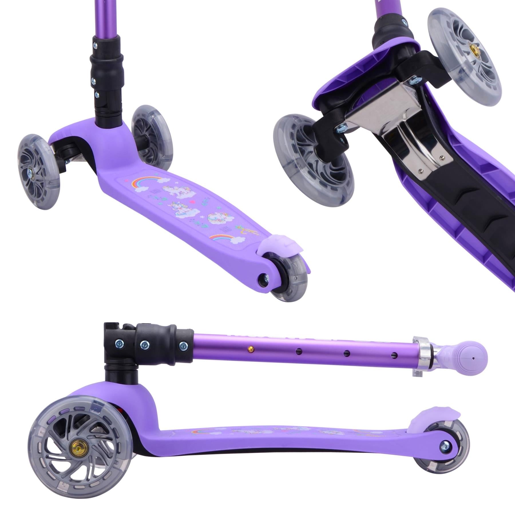 Boldcube Teeny Fold 3 Wheel Scooter - Unicorn