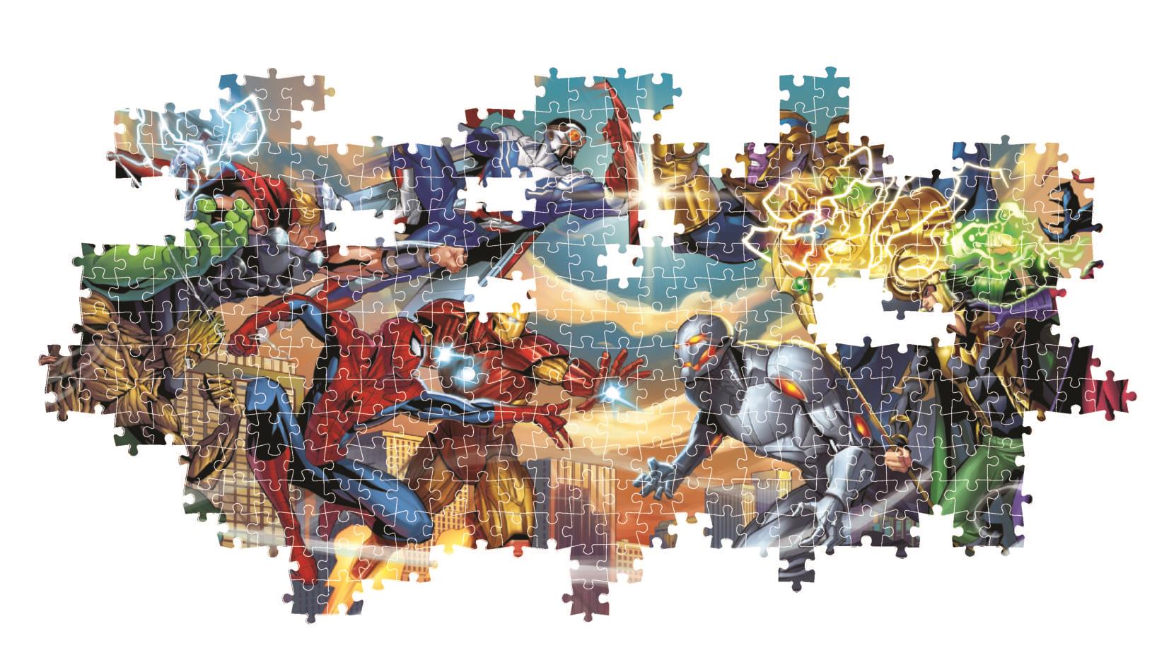 Marvel Heroes vs. Villa 1000 Piece Panorama Puzzle