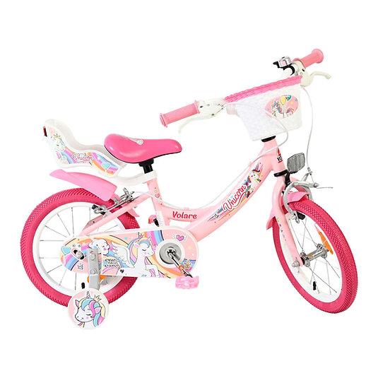 Volare Unicorn 14-Inch Bike - Pink
