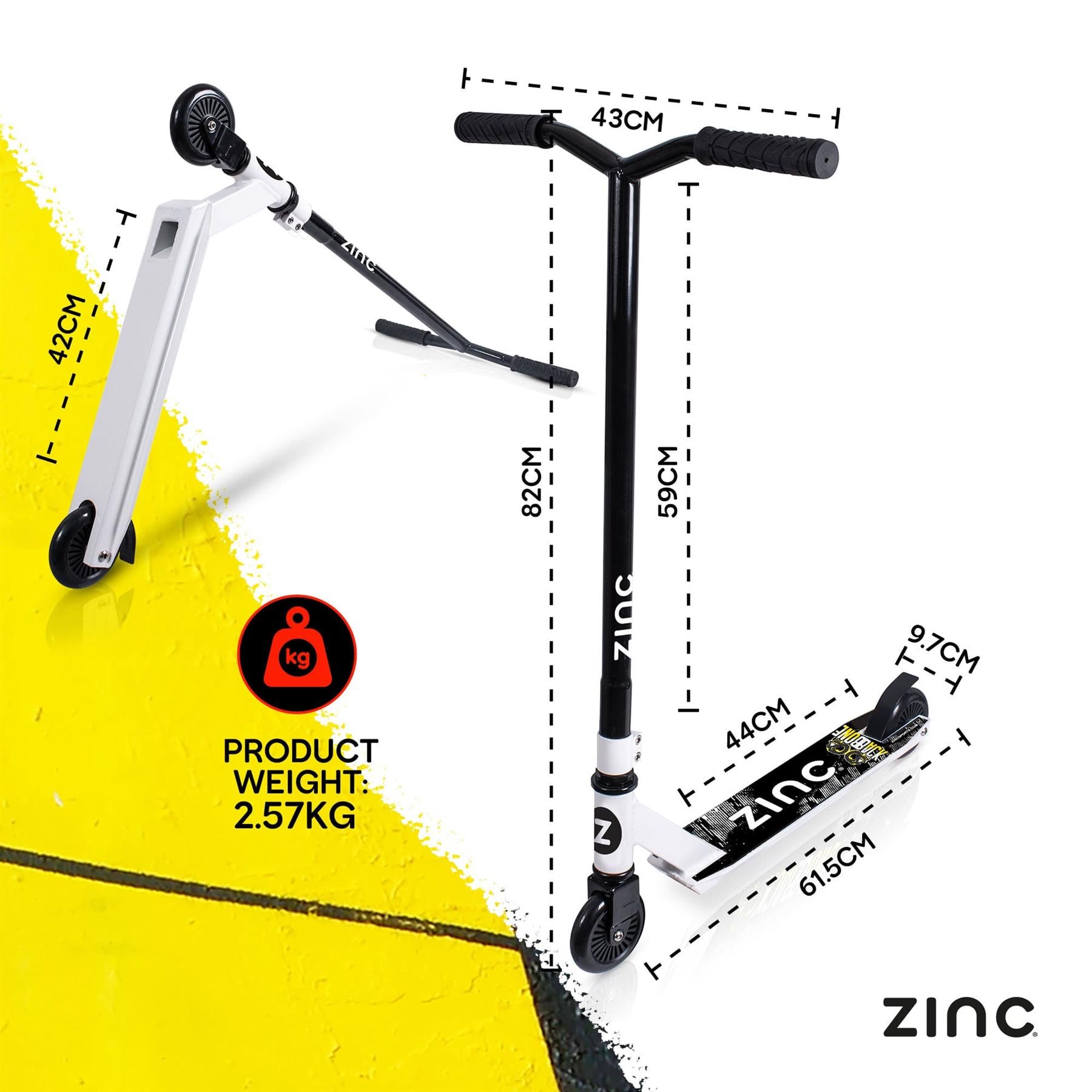 Zinc Backbone Stunt Scooter