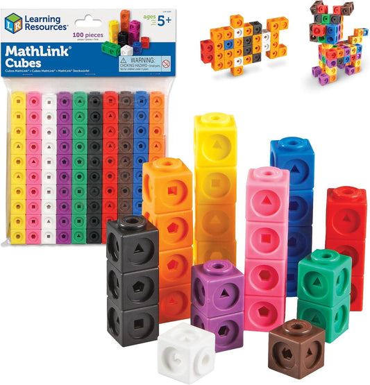 Learning Resources Numberblocks MathLink Set of 100 Cubes